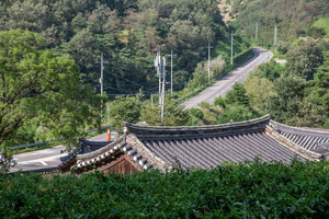 동계서원 기와가 보이는 풍경