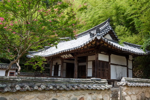 담장밖에서 바라본 덕봉서원 측면